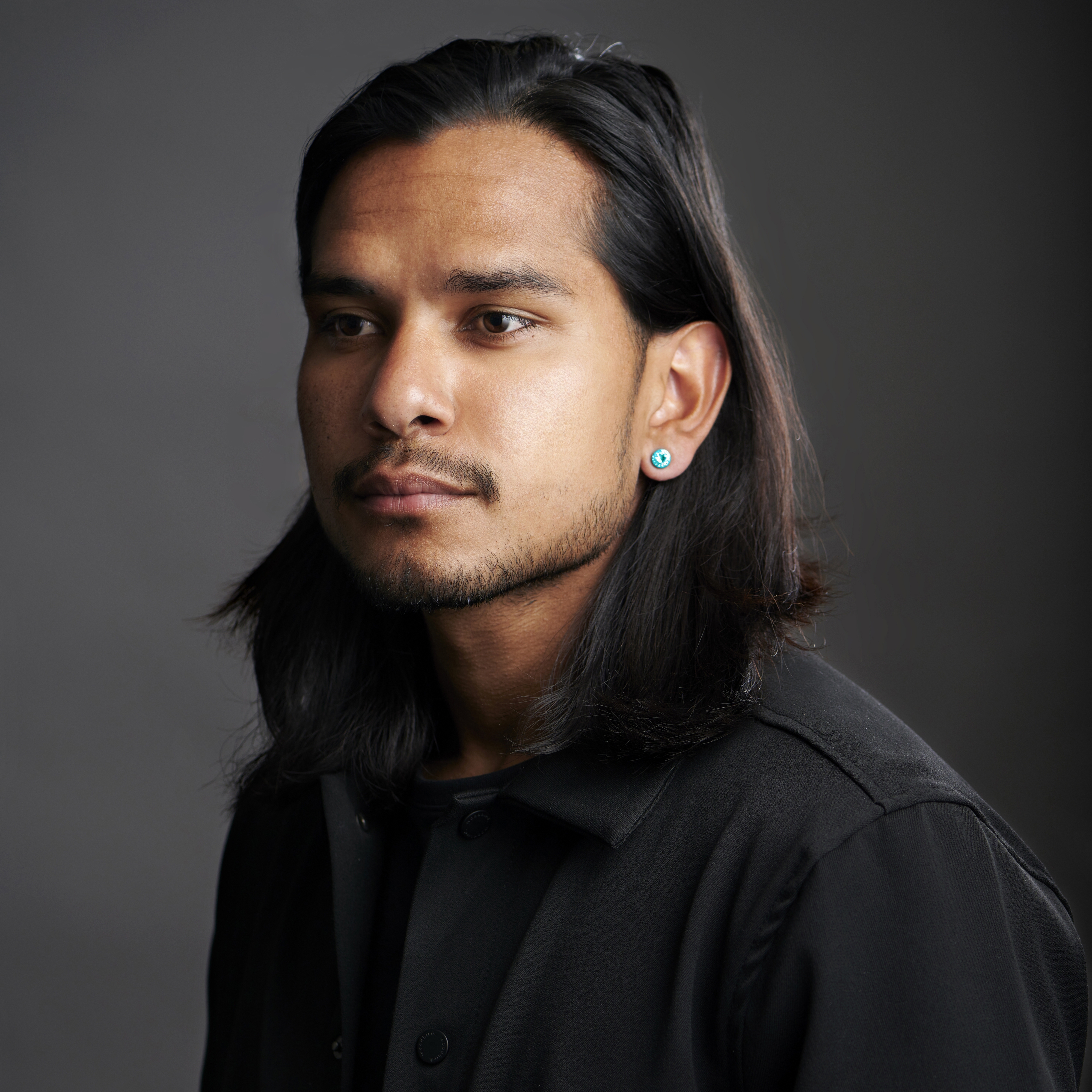 8 mm Magnetisk Blå Krystal Ørering - 5