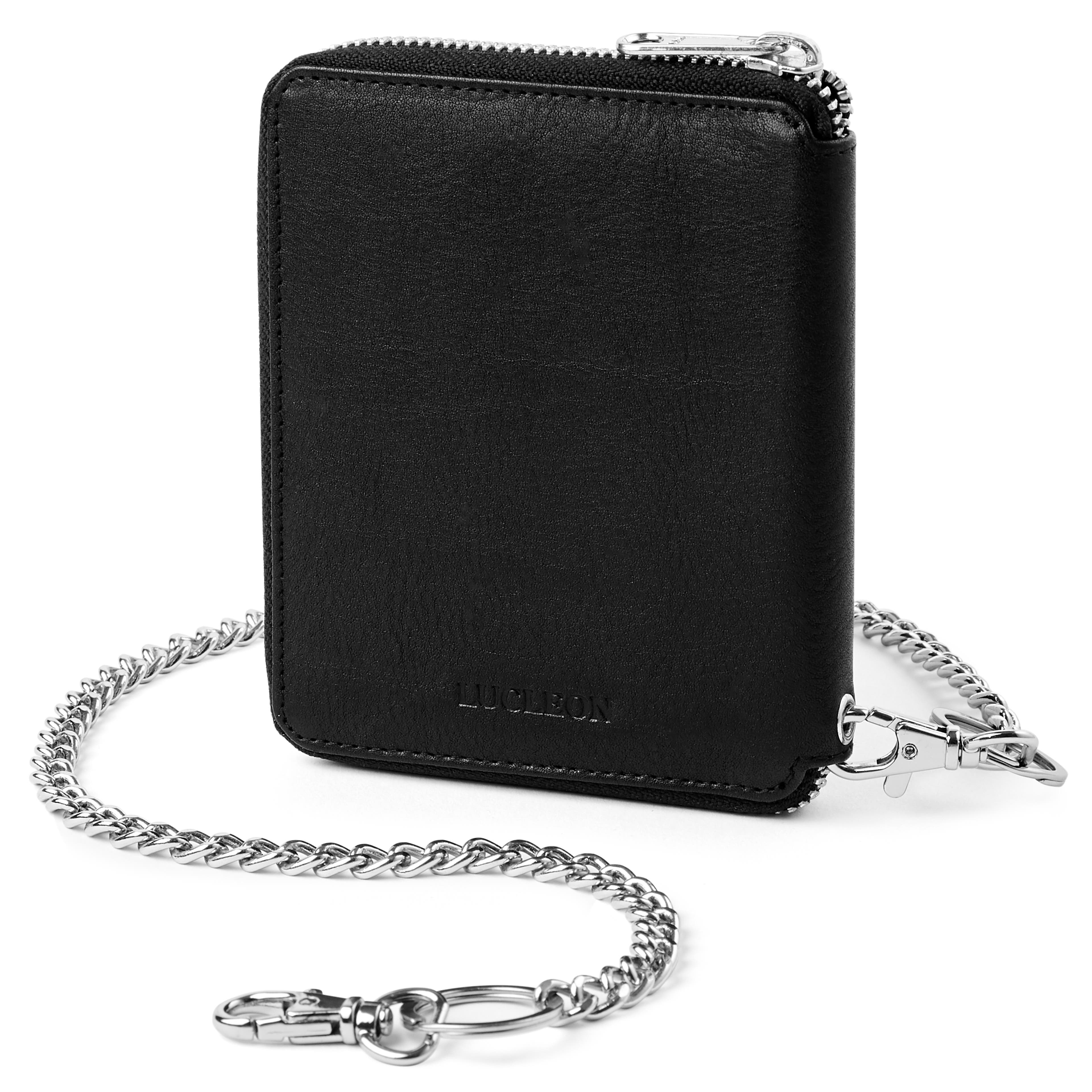 Čierna kožená peňaženka s RFID Lamar