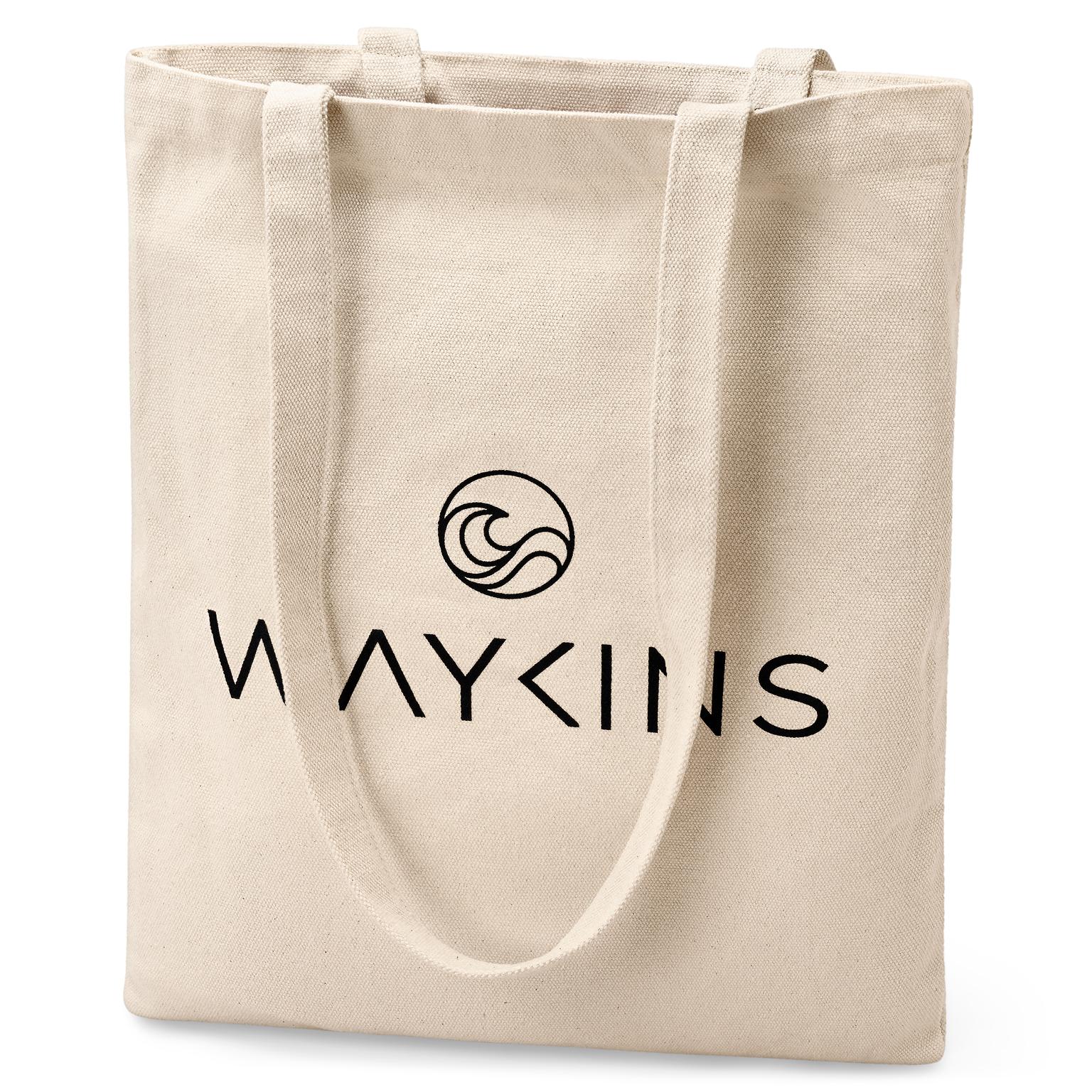Waykins - Малка бяла памучна платнена чанта Waykins - Малка бяла памучна платнена чанта