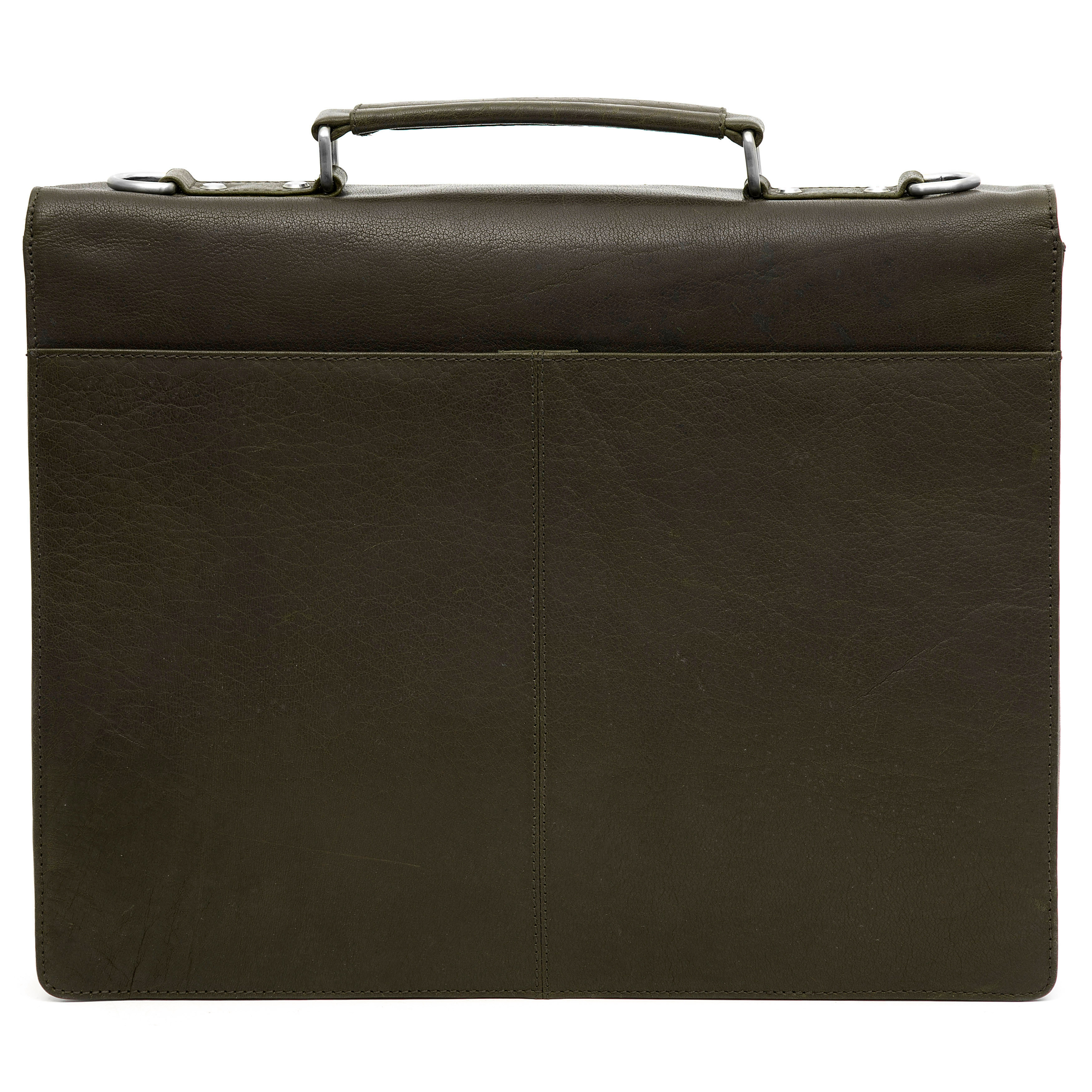 Δερμάτινος Χαρτοφύλακας Montreal Olive Satchel - 4