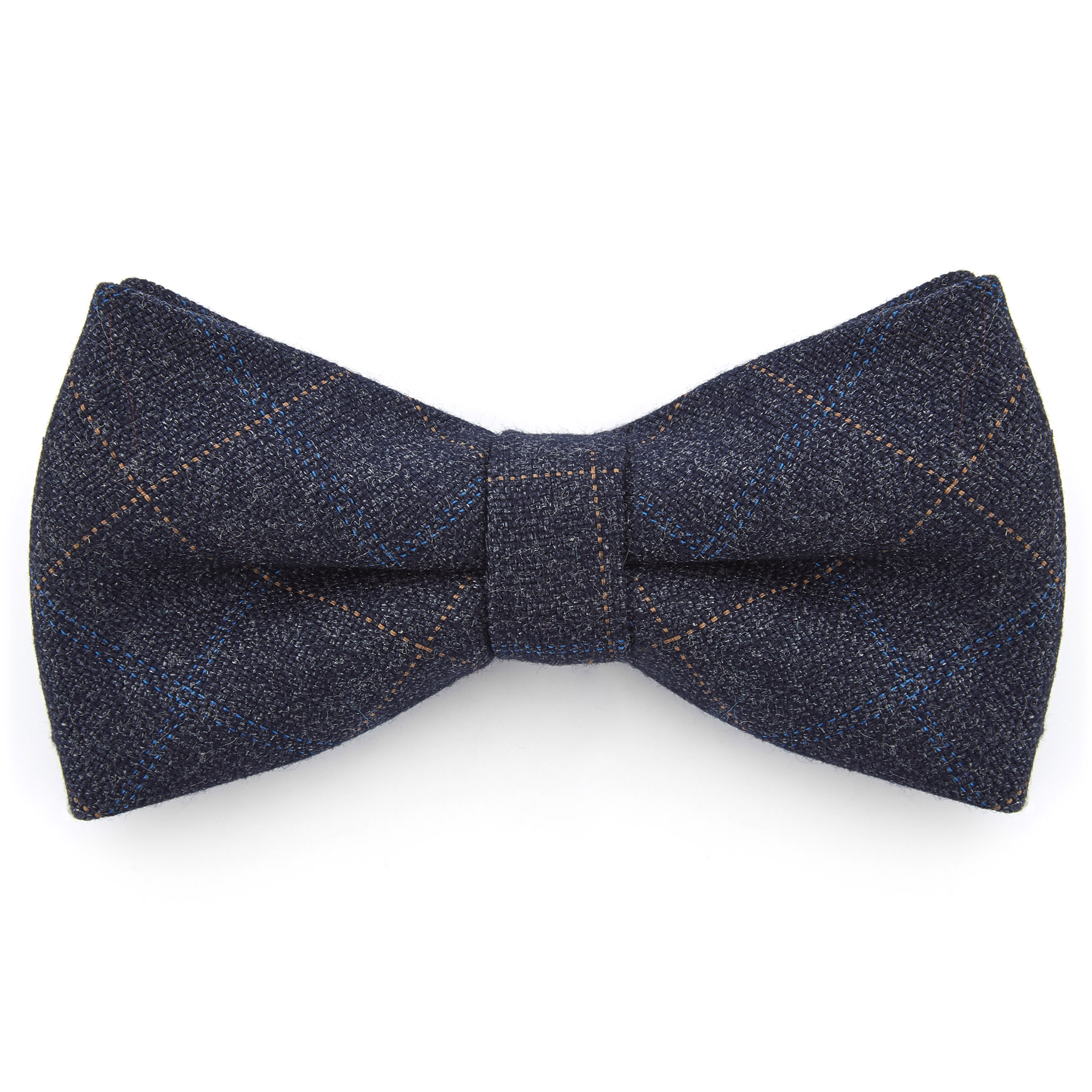 Laivastonsininen ruudullinen rusetti - 1