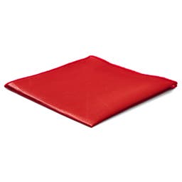 Basic Shiny Red Pocket Square