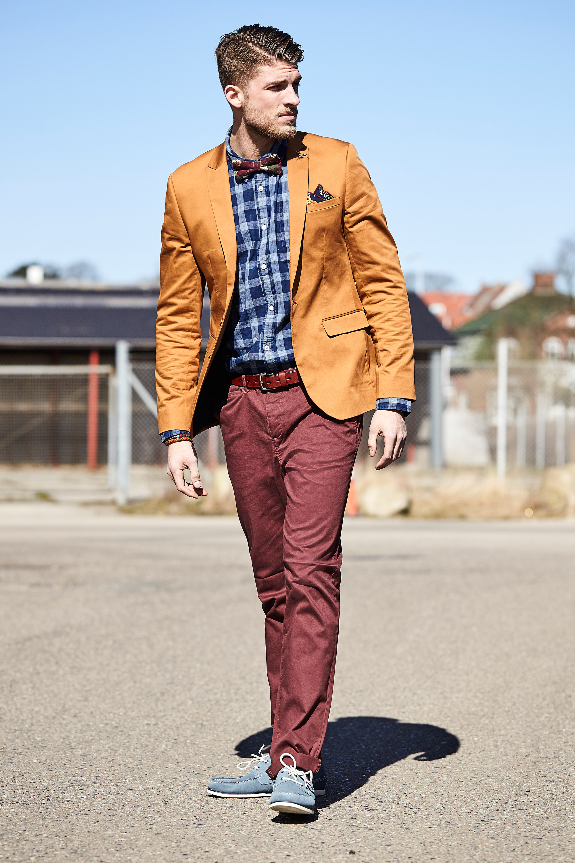 Smalt Mahognybrun Rawhide Läderbälte - 5