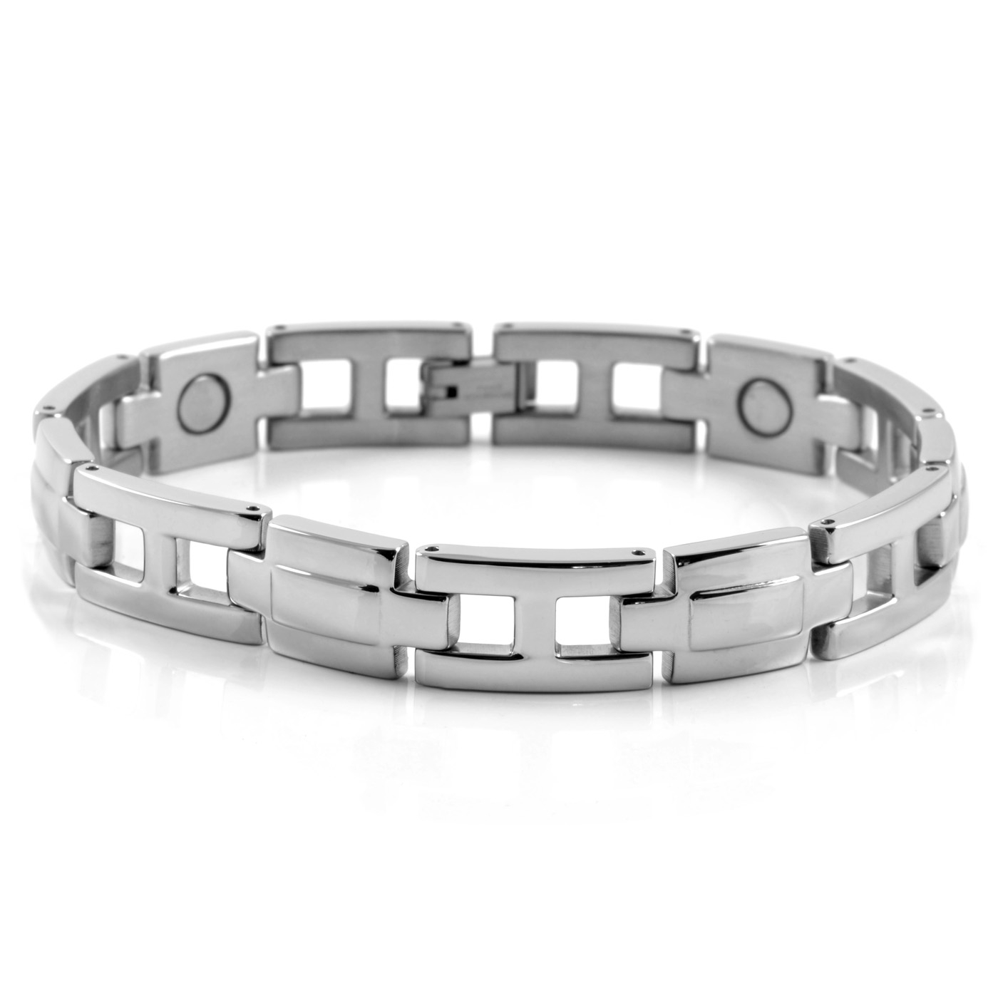 Schlichtes Symbol Edelstahl Magnetarmband  - 1