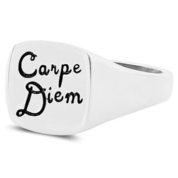 Carpe Diem 925s Silver Classic Ring
