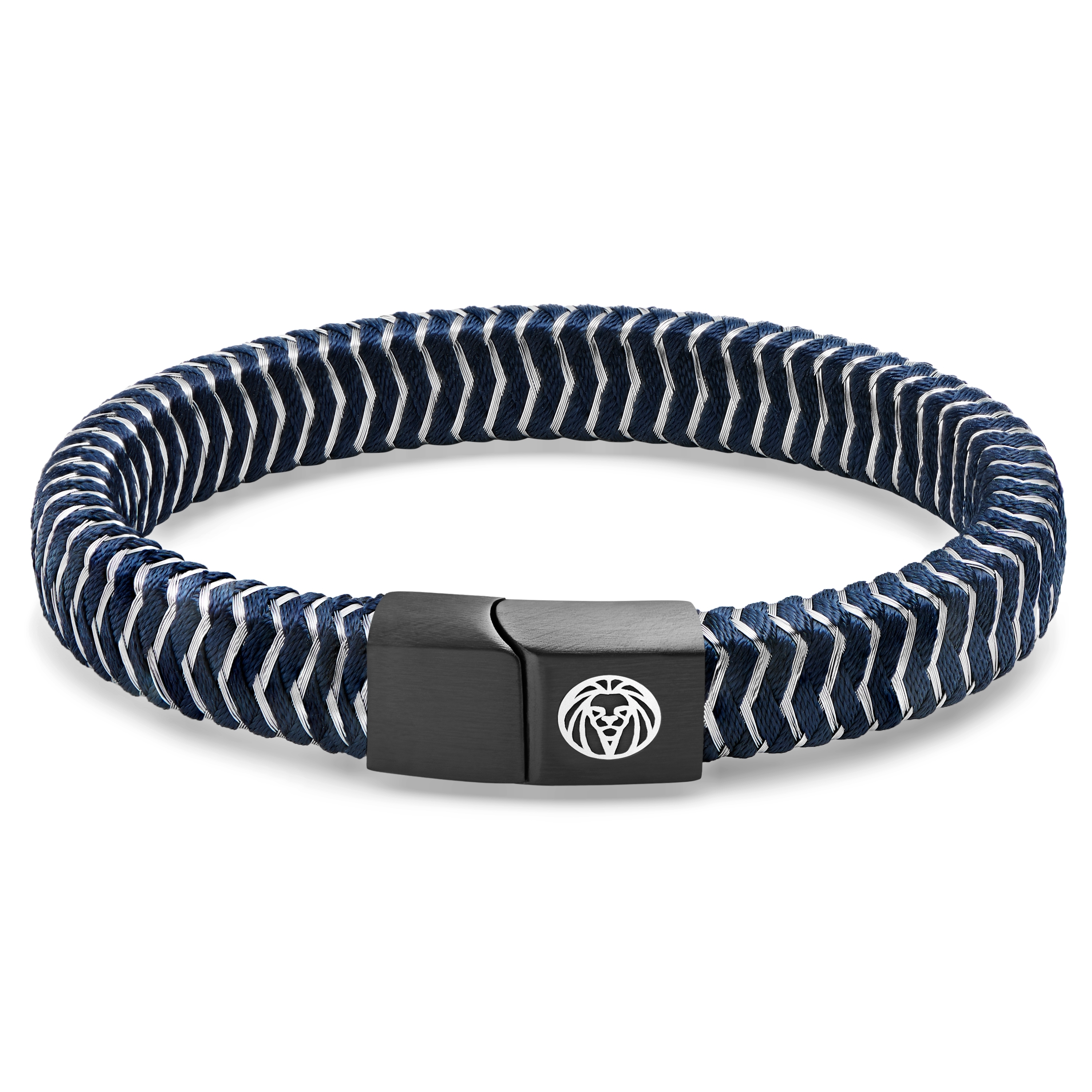 Blaues Drahtarmband aus Edelstahl - 3