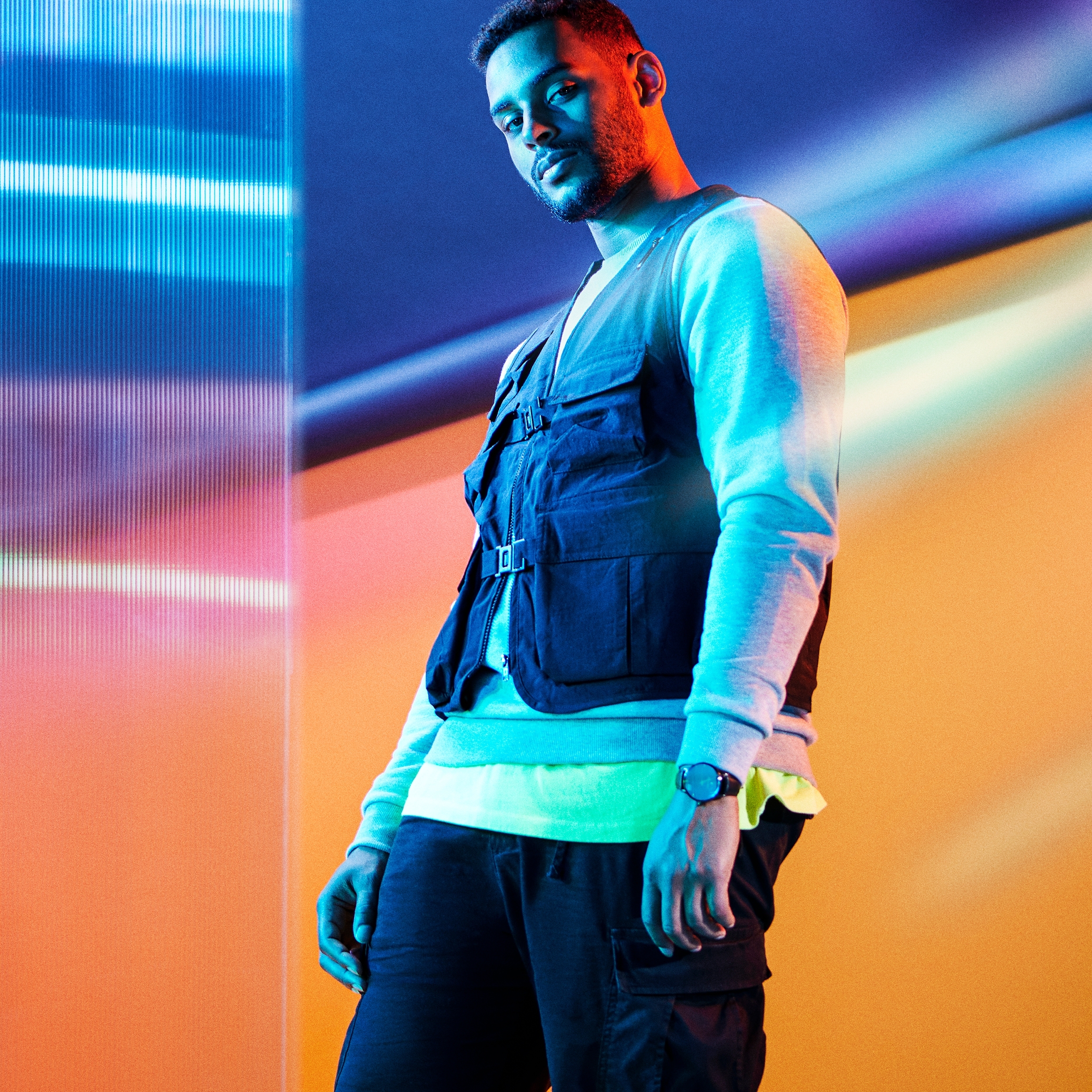 Onknown | Roestvrijstalen horloge met groen glas - 5