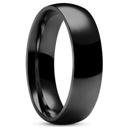 Aesop | 6 mm Polished Black Titanium Ring