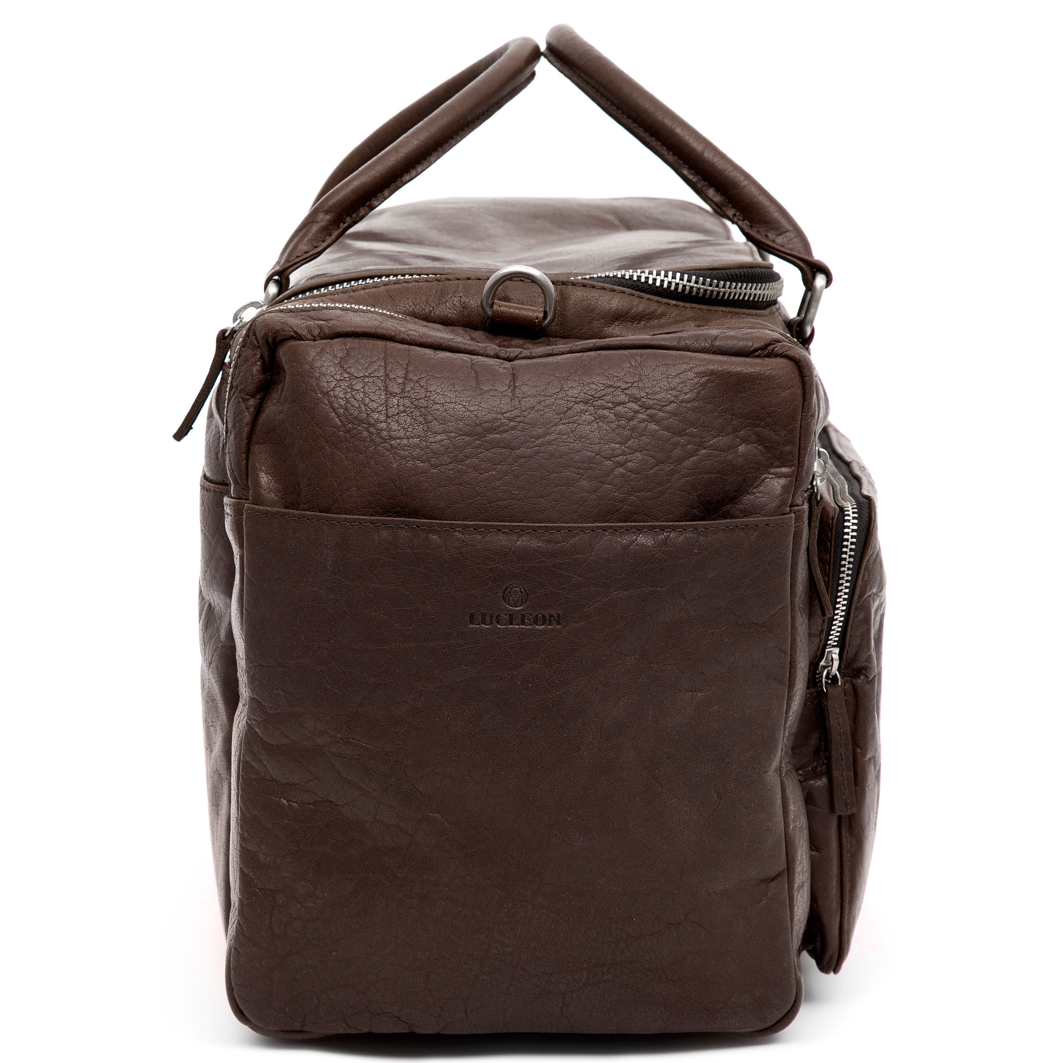 Σκούρα Καφέ Δερμάτινη Ταξιδιωτική Τσάντα Montreal - 5