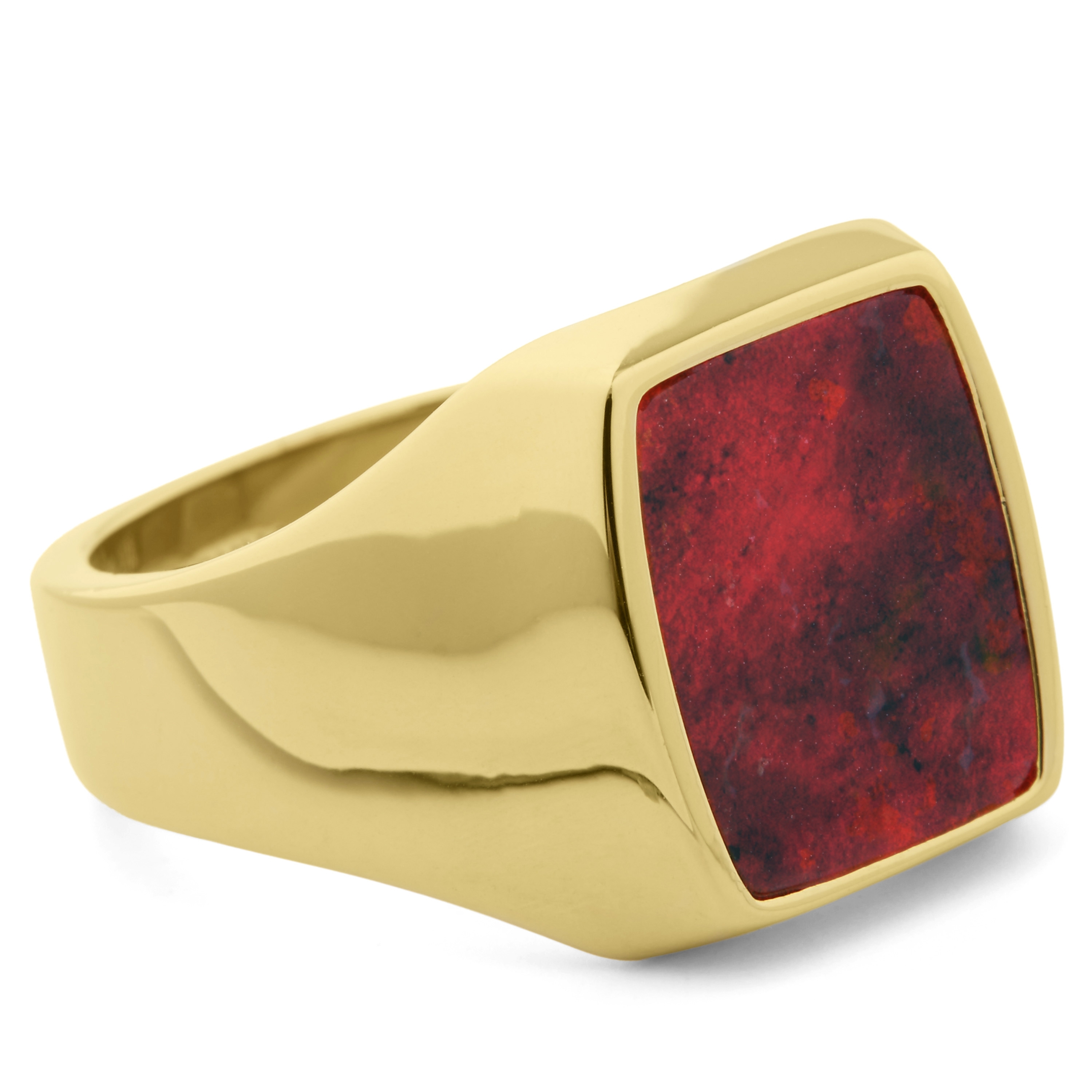 Stor Helitrop Klackring 925s Classic Guldring - 2