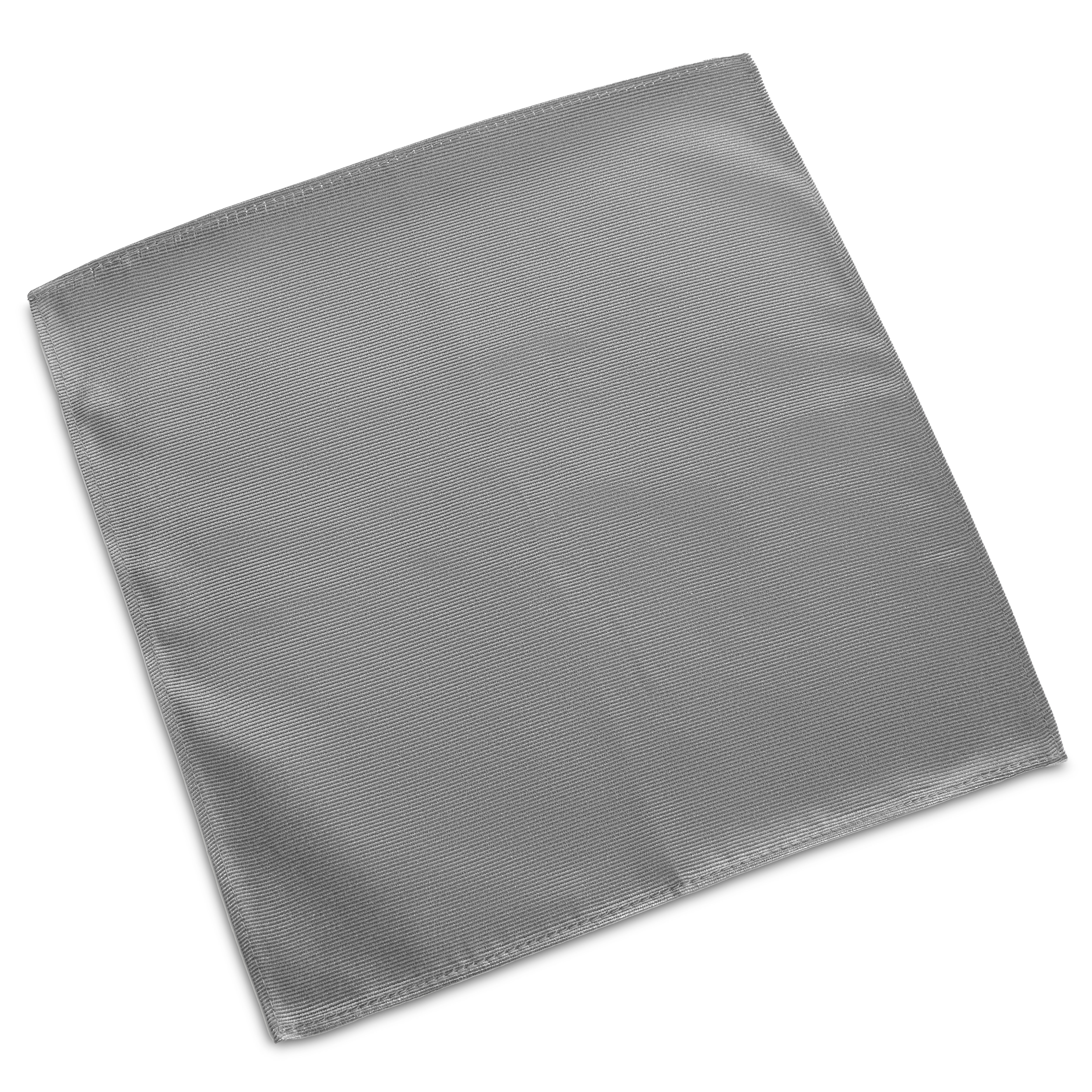 Szara poszetka z jedwabiu diagonalnego - 3