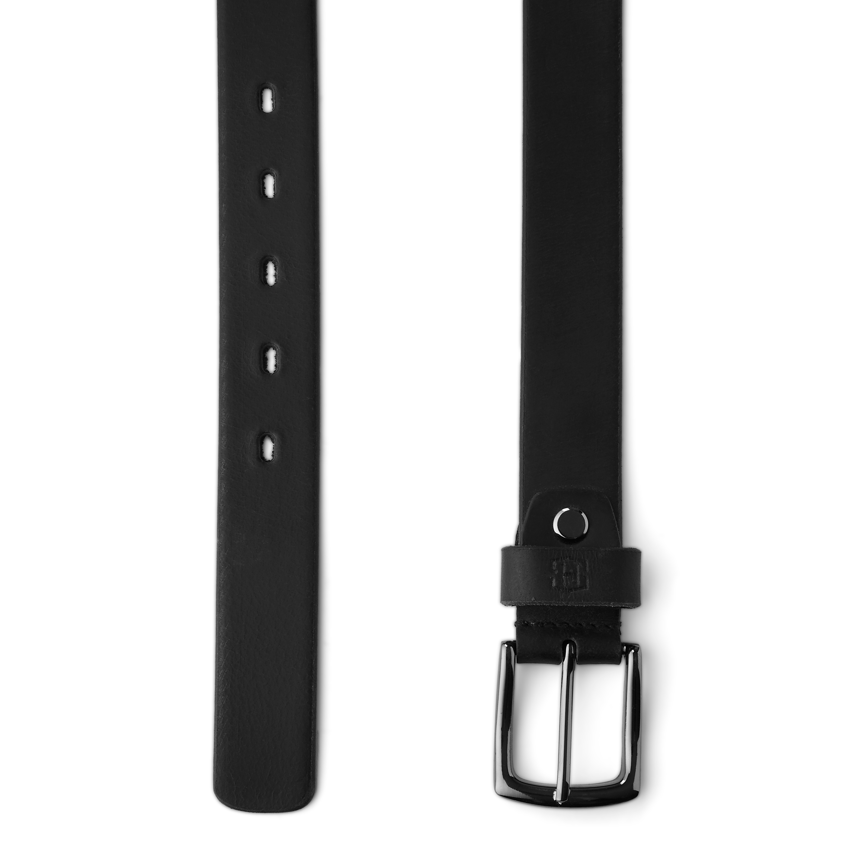 Czarny skórzany pasek Sasha - 2