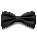 Black Pre-Tied Herringbone Bow Tie Black Pre-Tied Herringbone Bow Tie