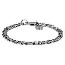 Cosmo Amager Silver-Tone Figaro Chain Bracelet