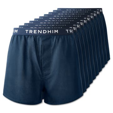 AirFeel | Set van 10 marineblauwe loszittende katoenen boxershorts AirFeel | Set van 10 marineblauwe loszittende katoenen boxershorts