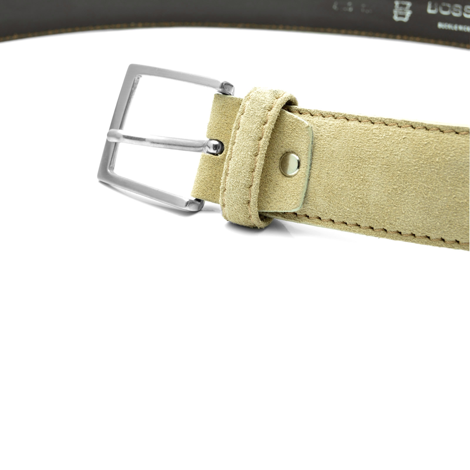 Light Suede Classic Leather Belt - 3