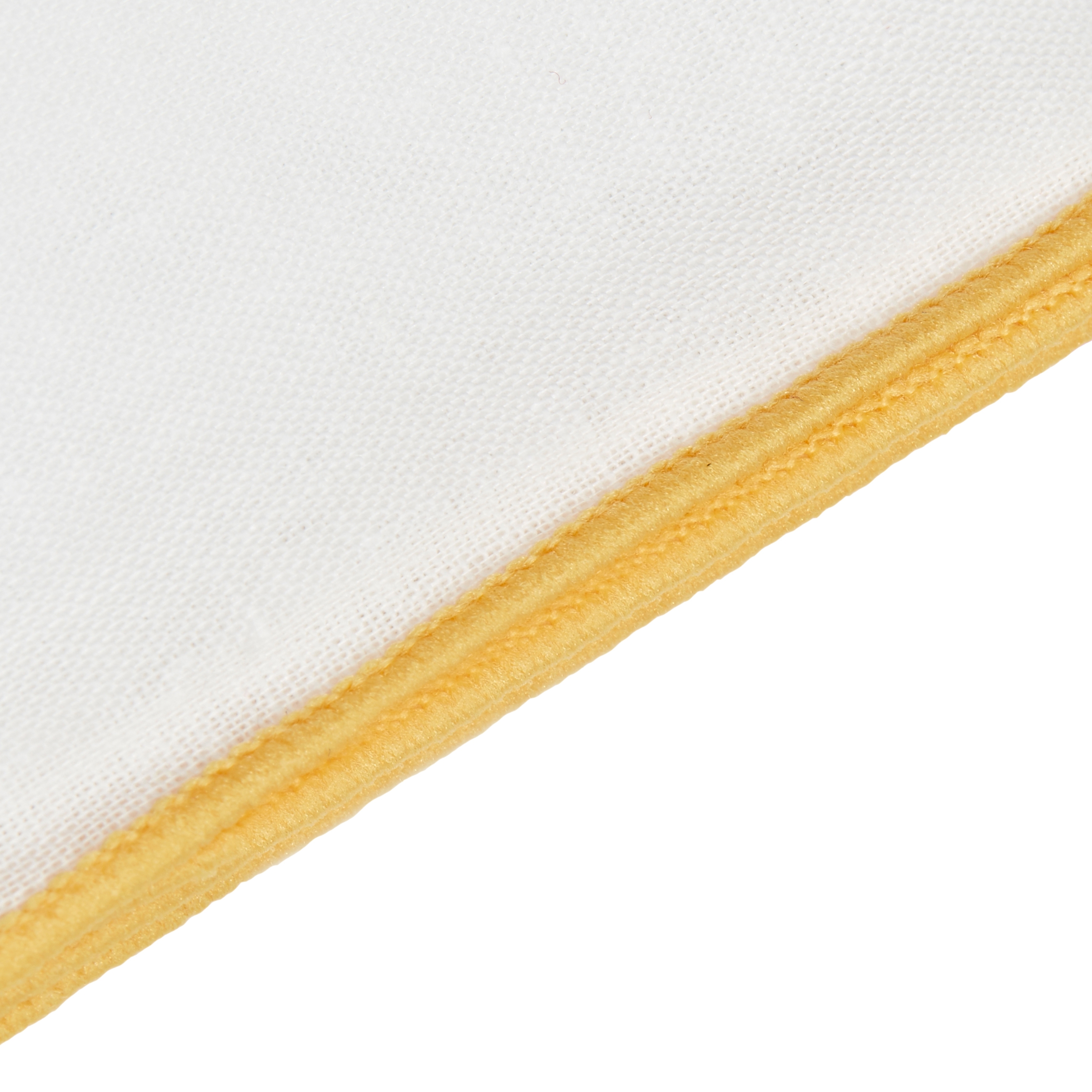 White Pocket Square with Amber Edges - 2