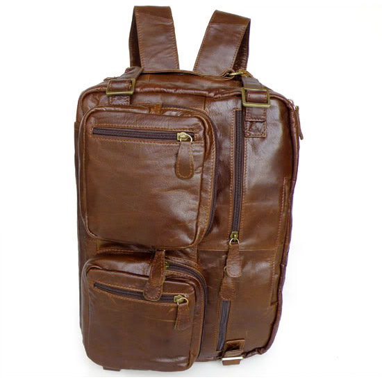 Lysebrun Tino Multi Lædertaske - 3