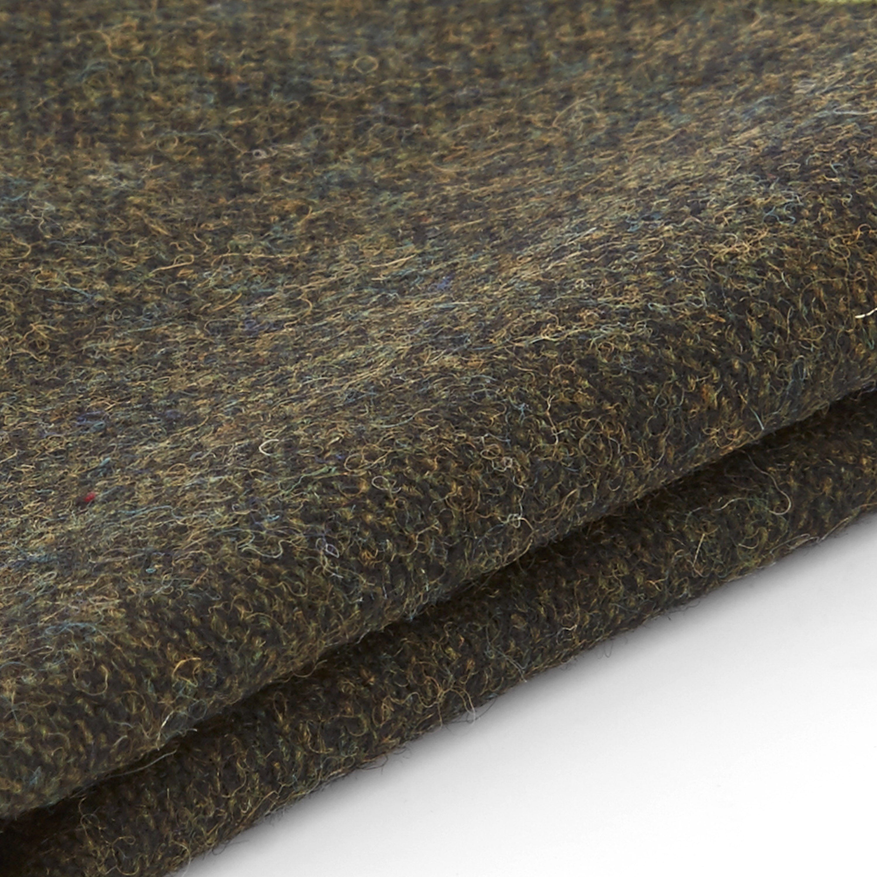 Dunkelgrünes Einstecktuch Aus Wolle  - 2