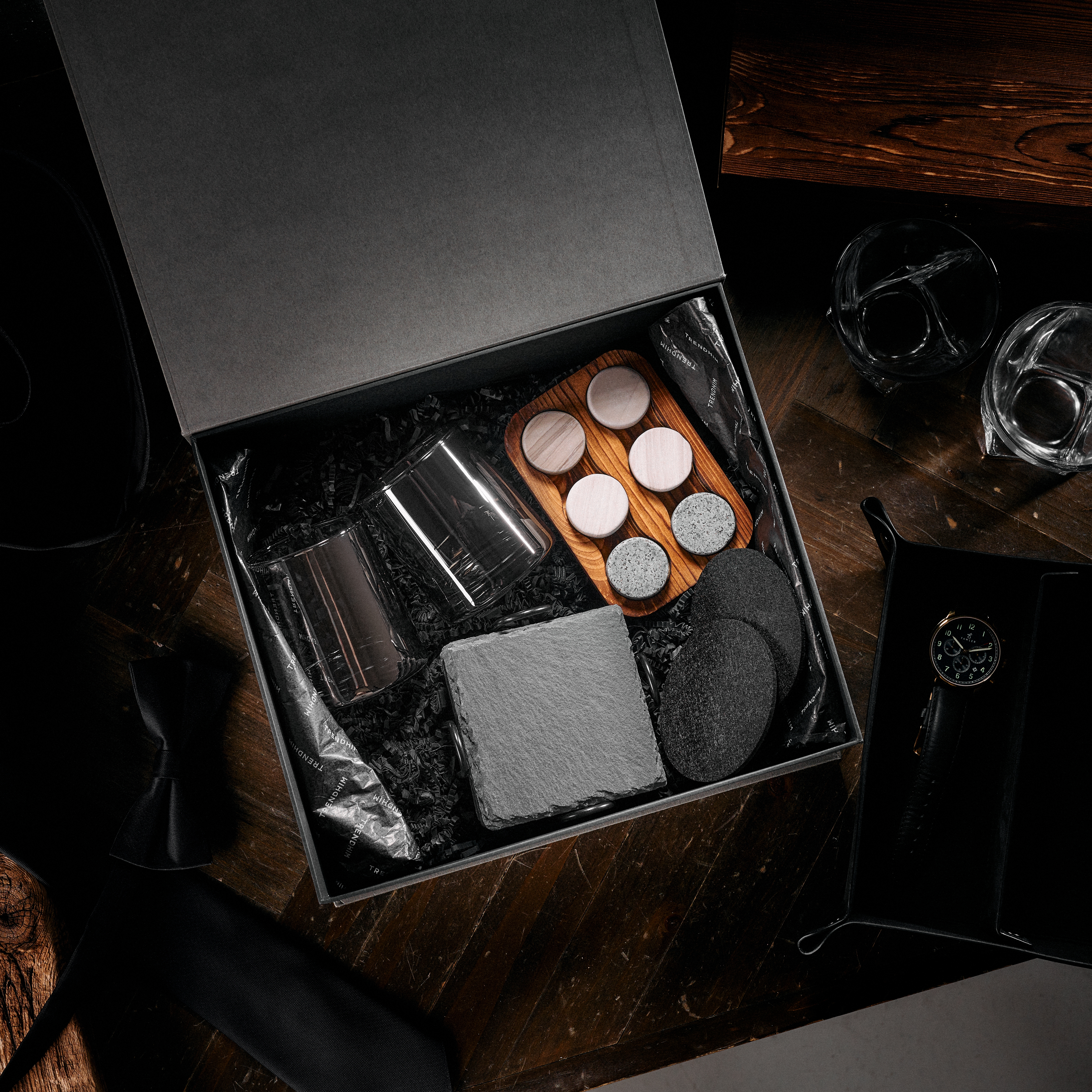 Luxe Geschenkset voor Whiskykenners | Stenen Onderzetters - 2