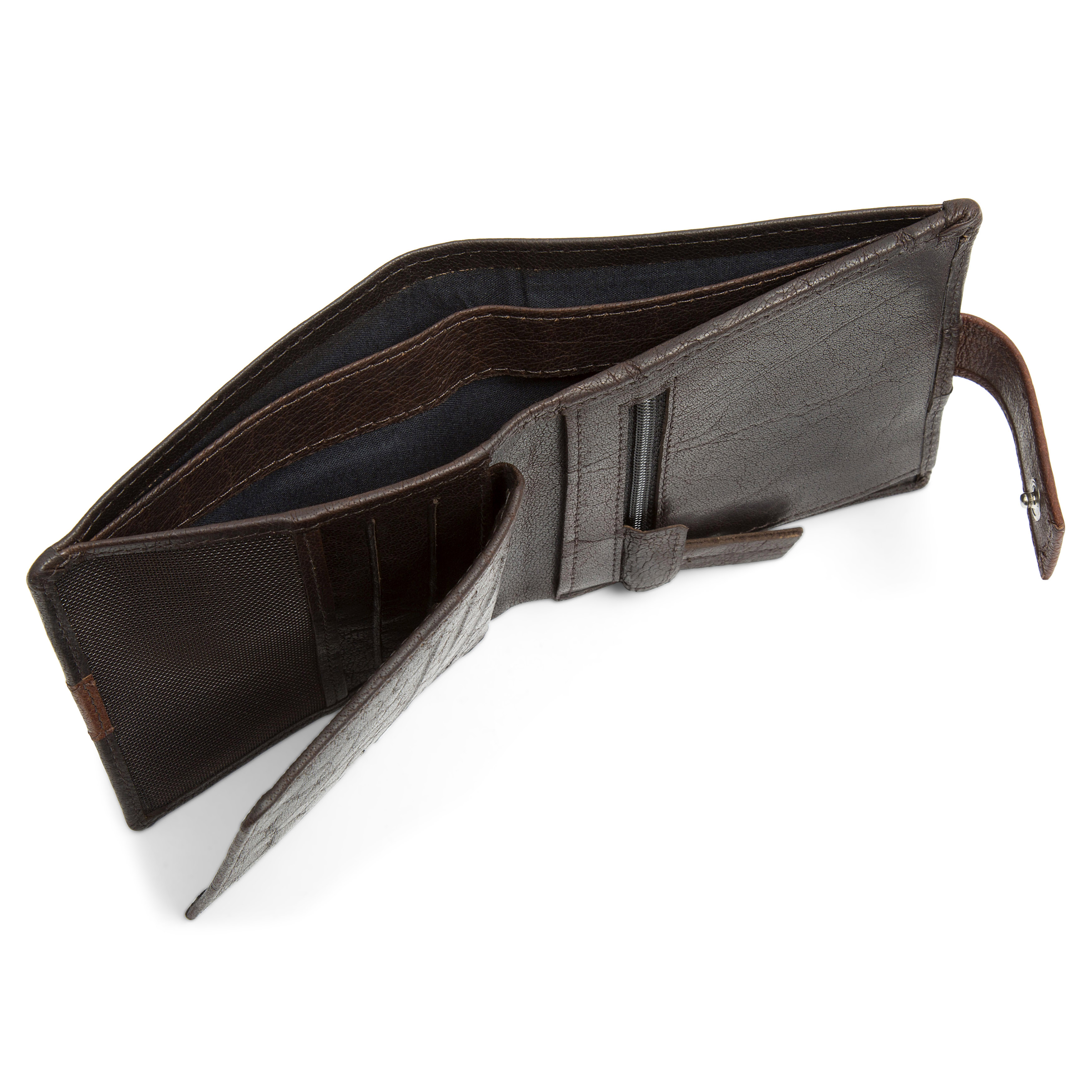 Δερμάτινο Πορτοφόλι Montreal Vertical Brown & Tan RFID - 8