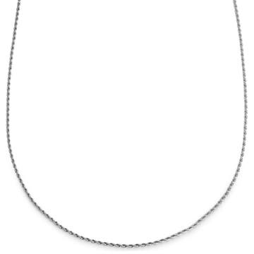 Essentials | 1/16" (2 mm) Silver-Tone Rope Chain Necklace