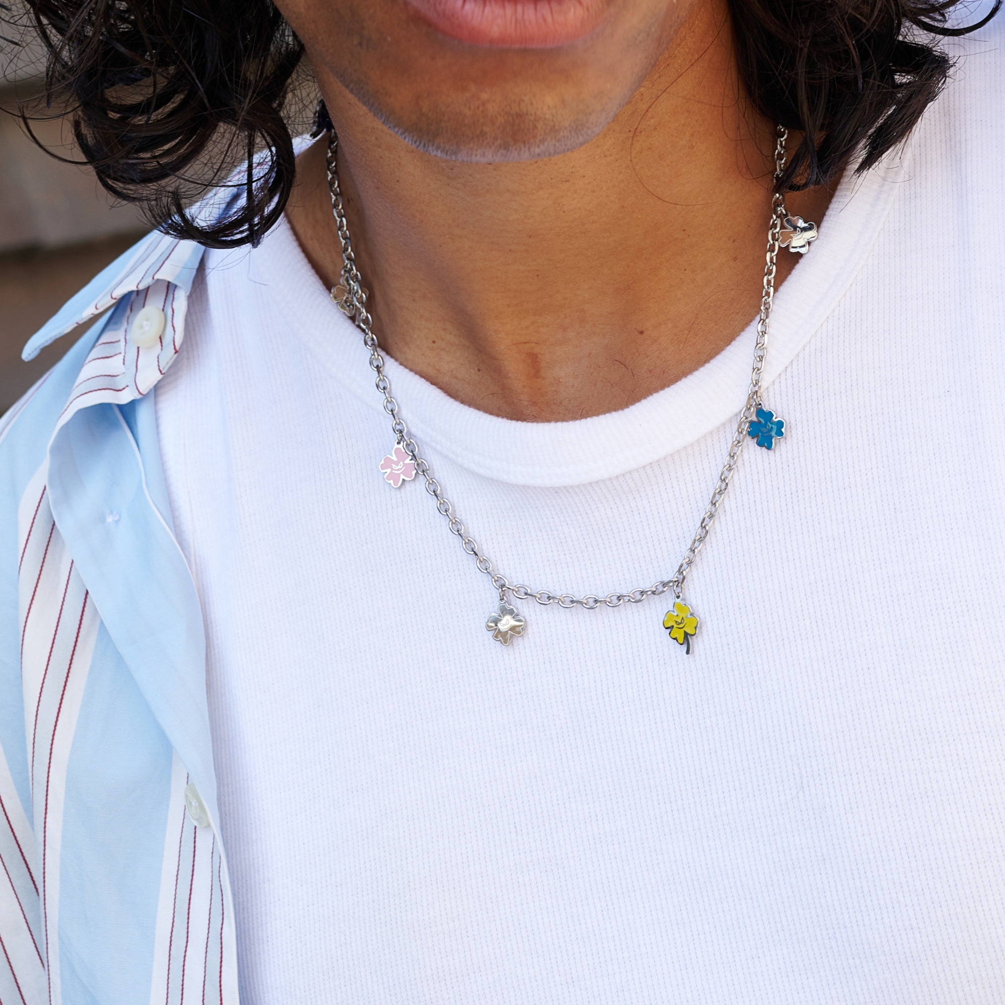Pearlmania | Collier Lucky Clover en acier inoxydable - 3