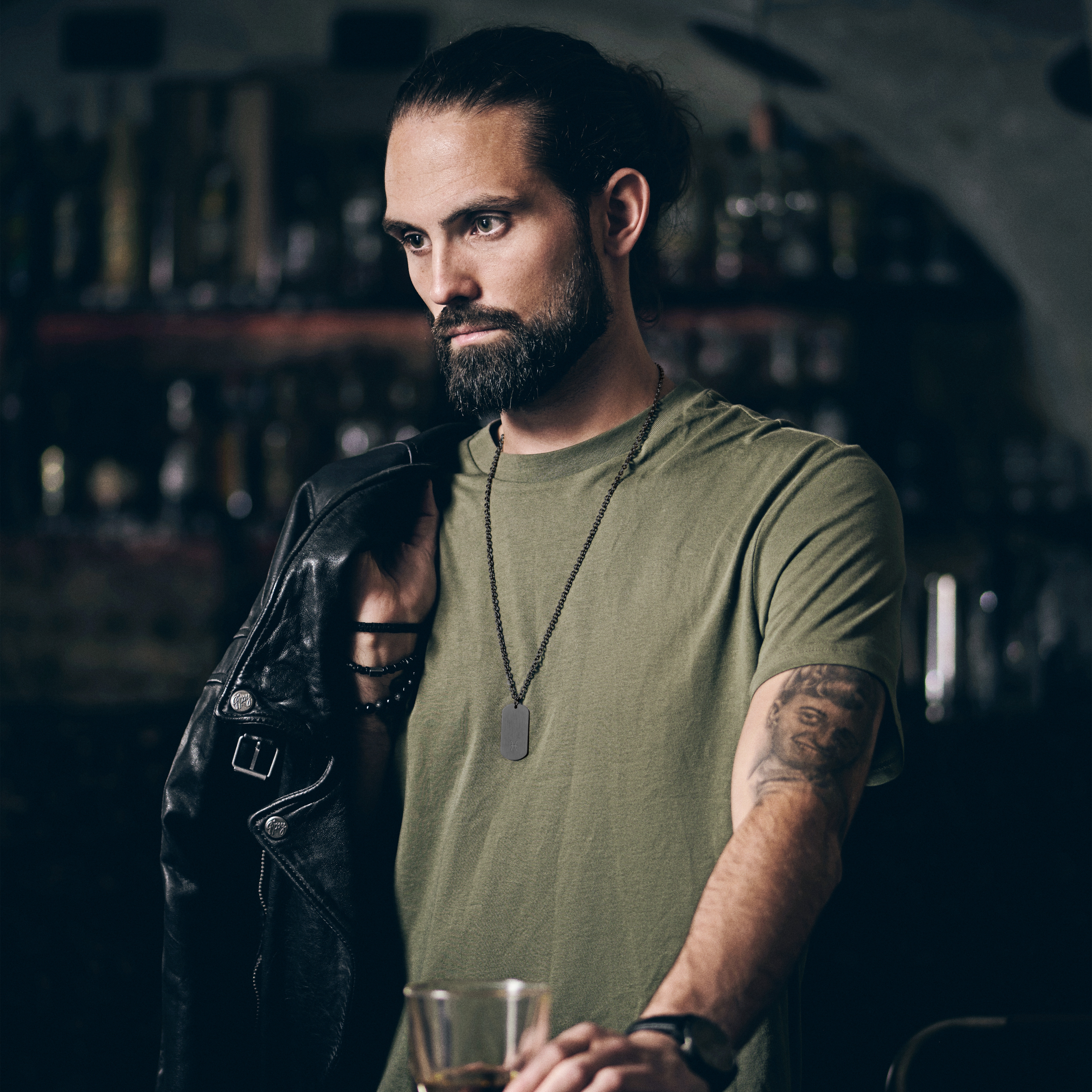 Colar Signo do Zodíaco em Aço Cinza Escuro Peixes - 4