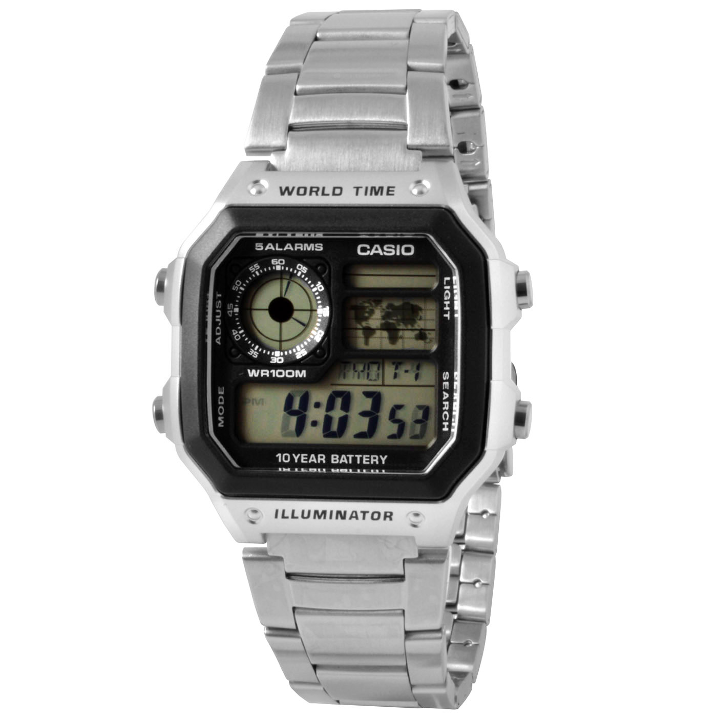 Orologio Uomo Casio Collezione – Quarzo, Con Secondo Fuso, Cronometro, LED E Impermeabile 5 ATM