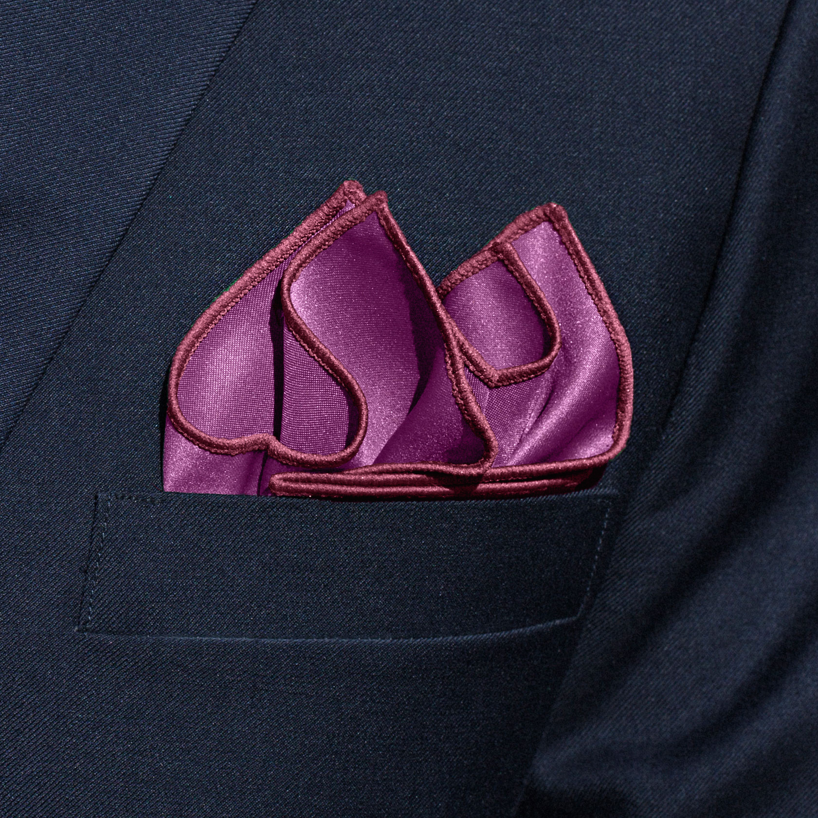 Fialová vreckovka do saka Basic - 3