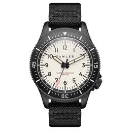 Luscent | Czarny szczotkowany zegarek do nurkowania z tarczą z pełną luminescencją