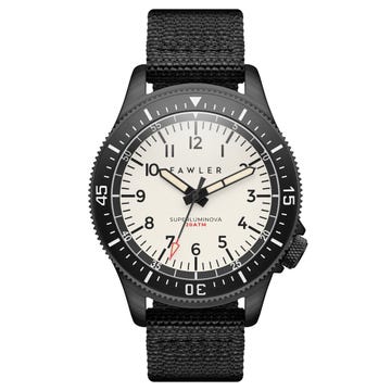 Luscent | Černé kartáčované potápěčské hodinky s luminiscenčním číselníkem 
