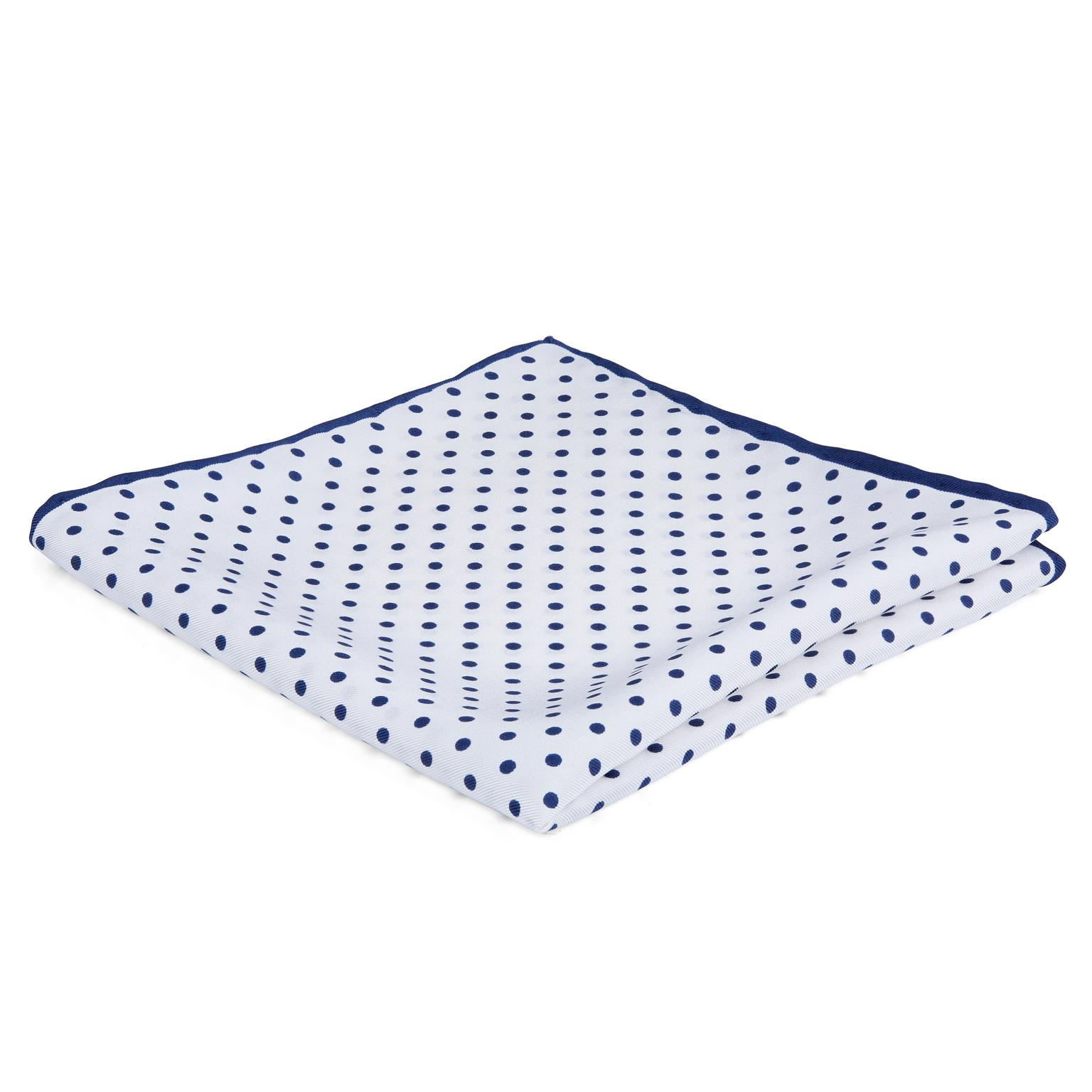 Blue & White Dotted Pocket Square Blue & White Dotted Pocket Square