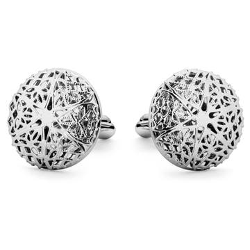 Meraklis | Silver-Tone Secret Compartment Star Cufflinks Meraklis | Silver-Tone Secret Compartment Star Cufflinks