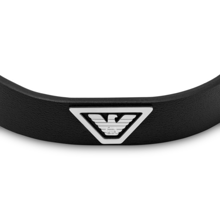 Kožený remienkový náramok Emporio Armani Eagle Logo - 2