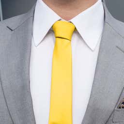 Canary Yellow 6cm Basic Tie - 3 - gallery
