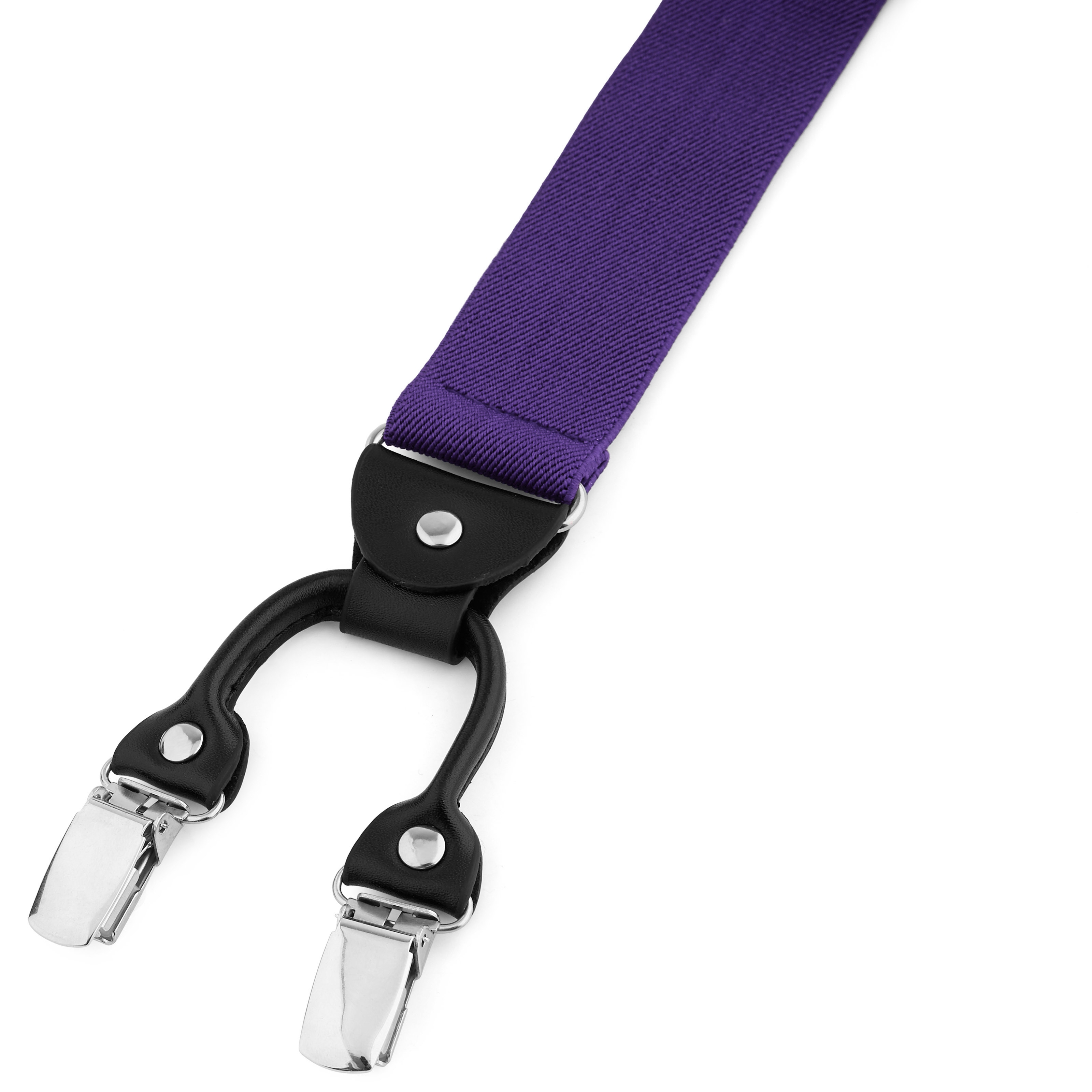 Leveät tummanvioletit olkaimet klipsikiinnityksellä - 2