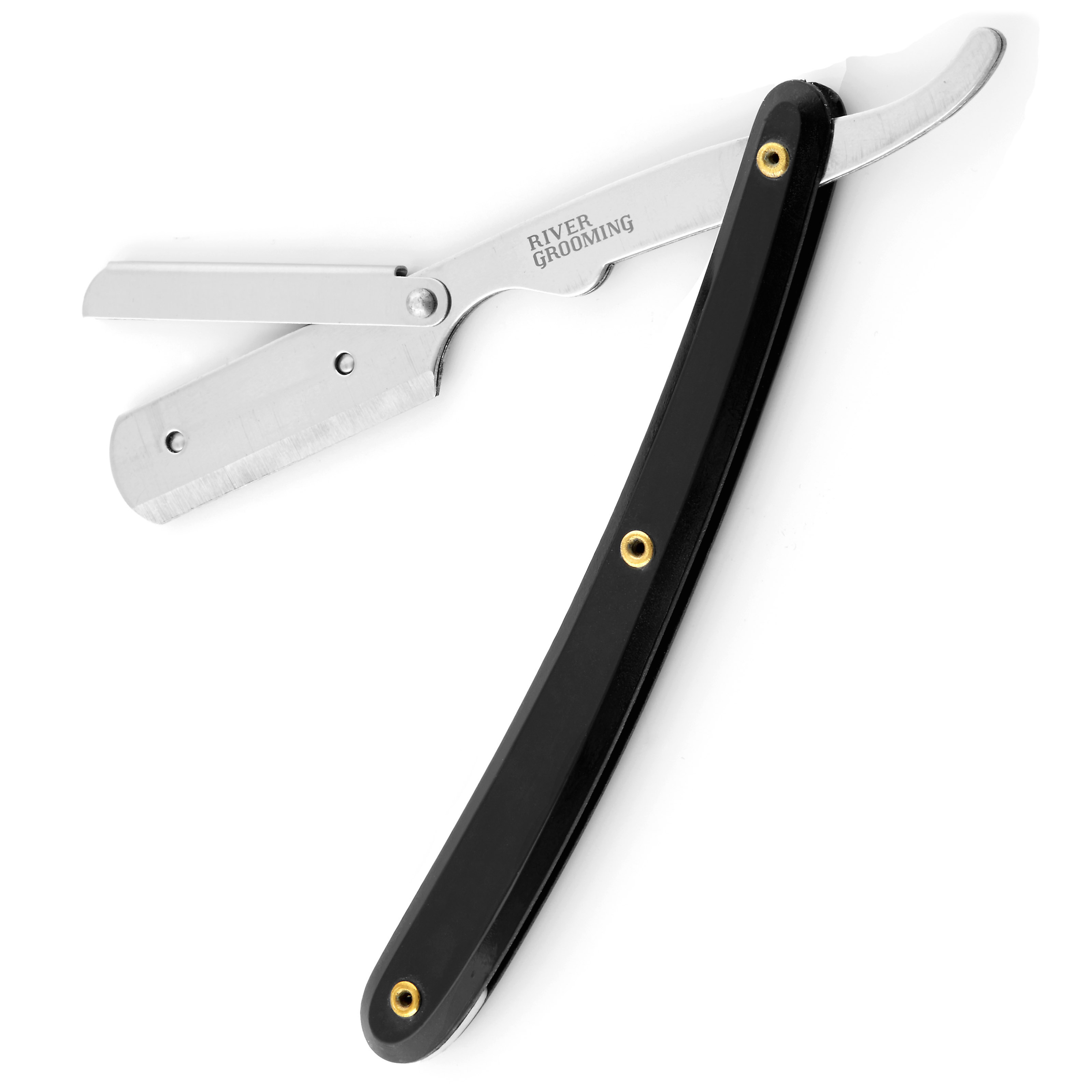 Navaja de afeitar de acero inoxidable para cuchillas desechables negra y elegante - 2