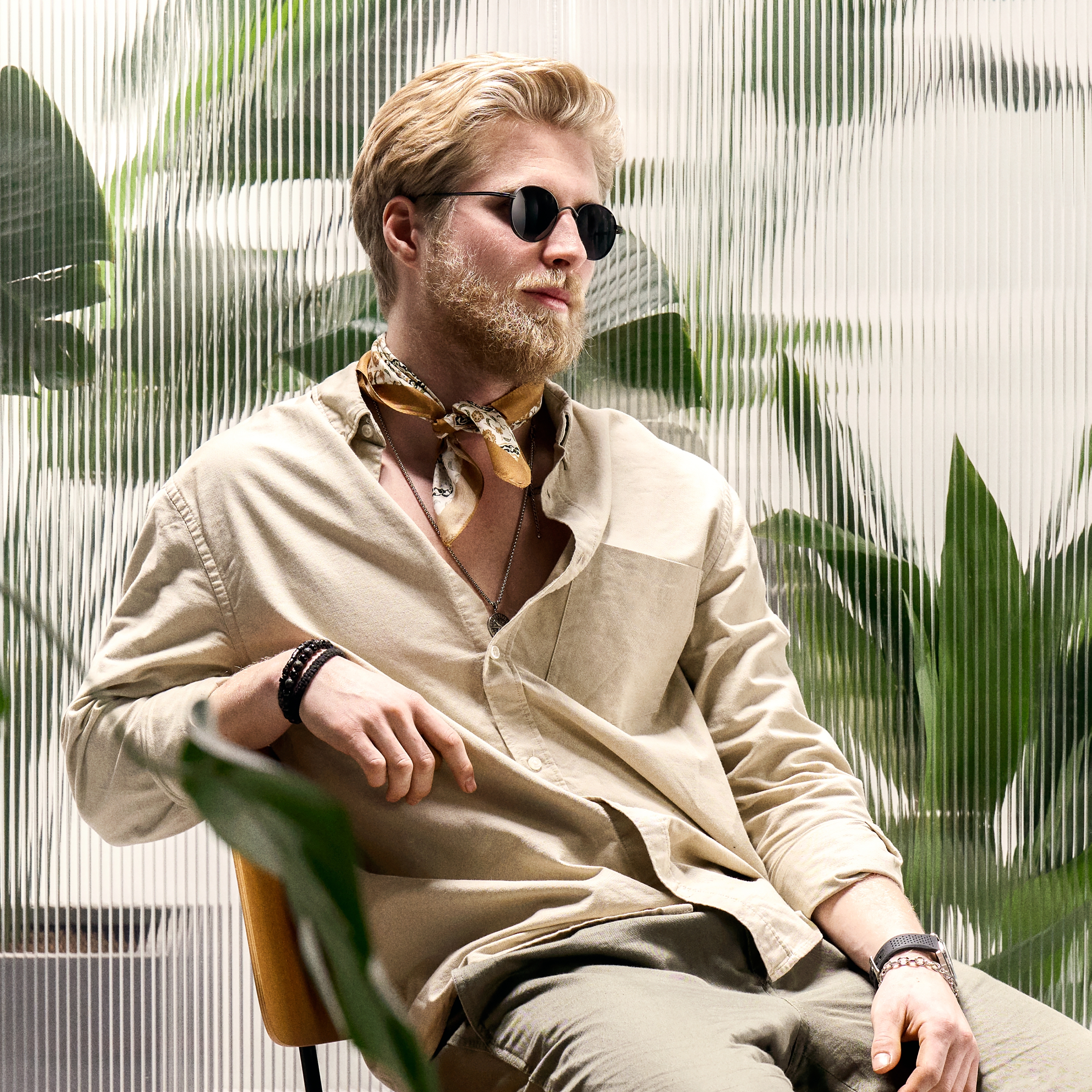 Occasus |  Lunettes de soleil en titane noir à verres ronds polarisés - 4