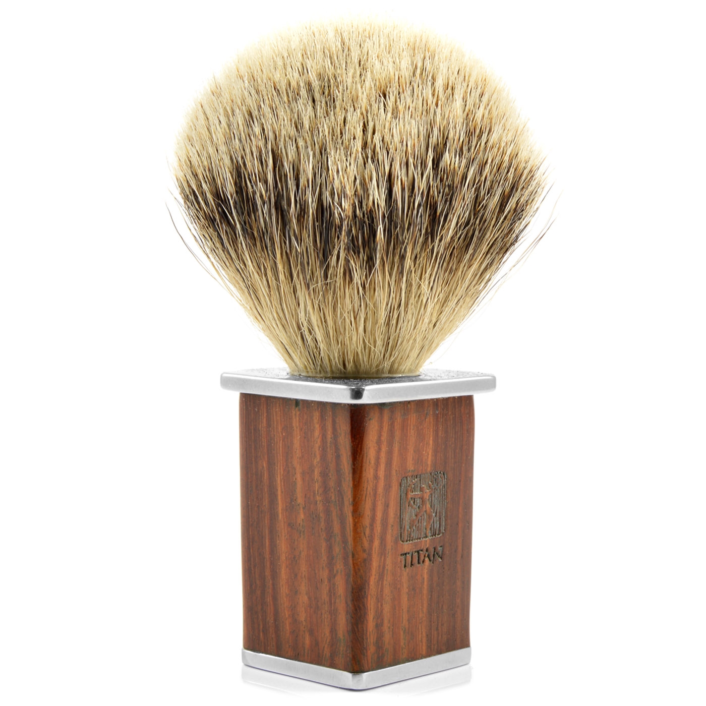 Rød eik Silver Tip Badger Barberkost  - 5