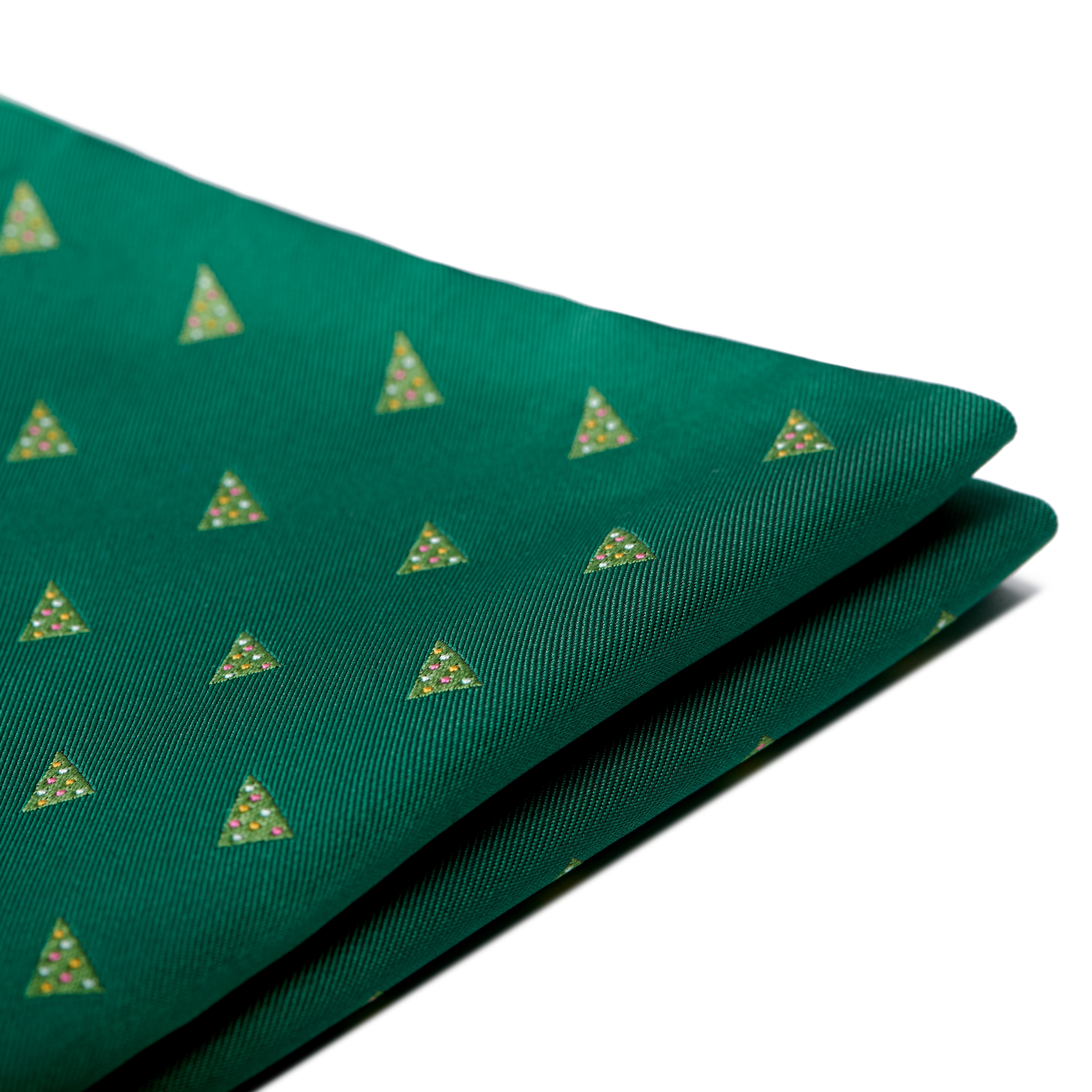 Pochette de costume verte à motifs de sapins de Noël - 5