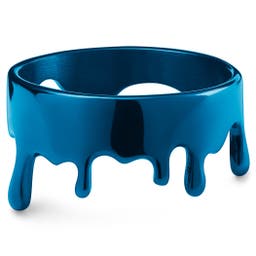Fahrenheig | Blå Smältande Ring i Rostfritt Stål