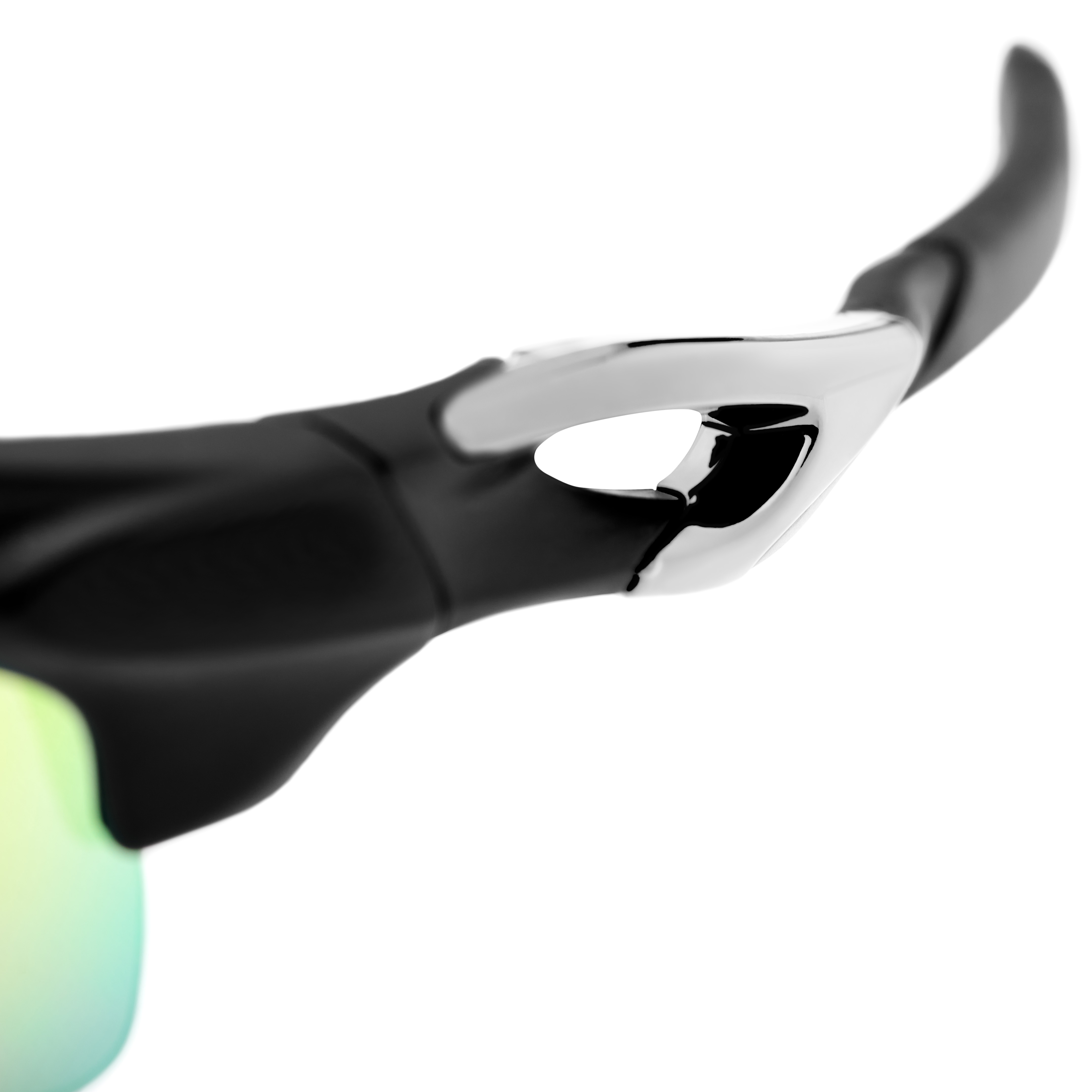 Sport-Sonnenbrille mit Wechselgläsern in Schwarz und Grau - 8