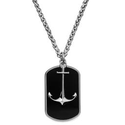 Tadd Steel Anchor & Dog Tag Necklace