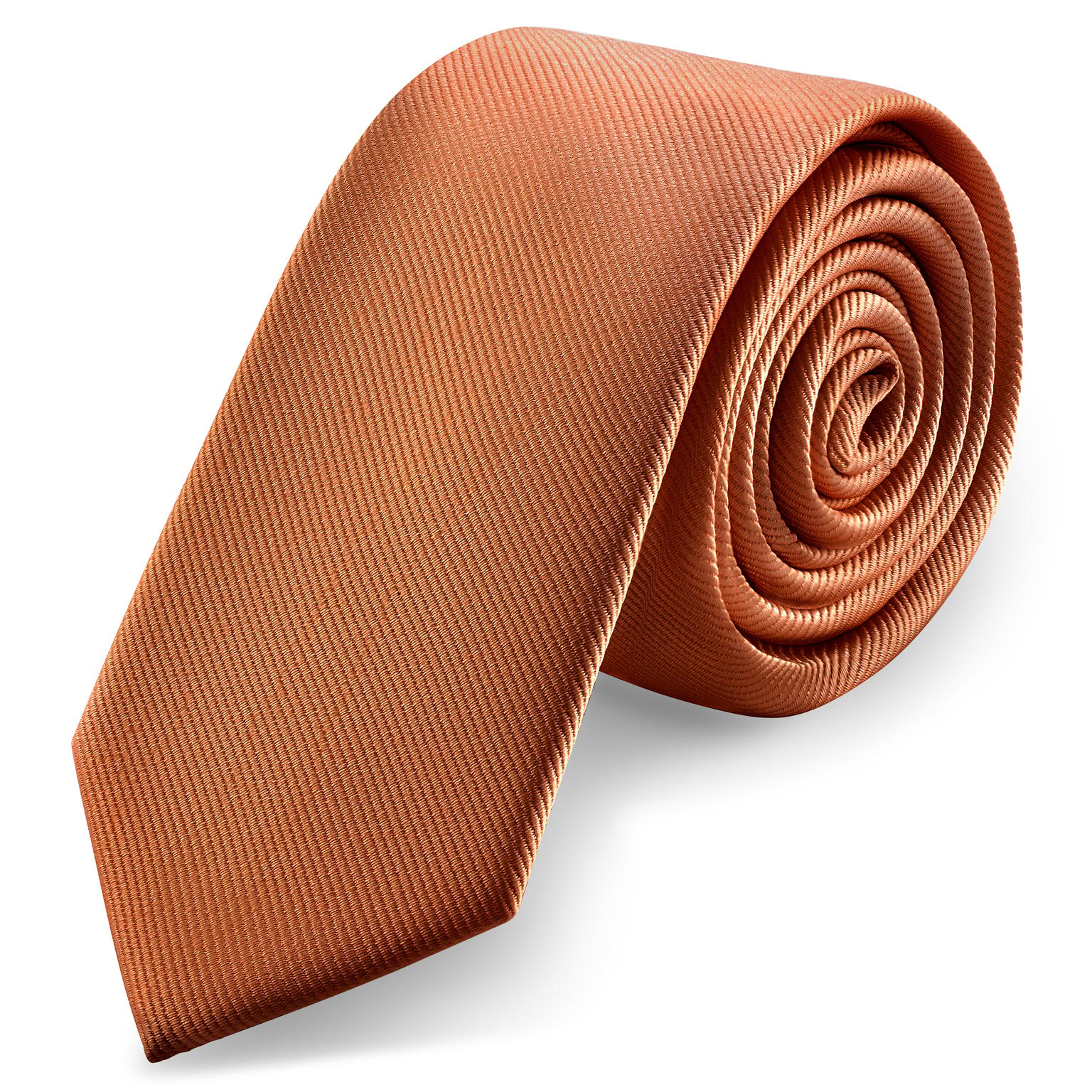 6 cm Cognac Grosgrain Skinny Tie 6 cm Cognac Grosgrain Skinny Tie