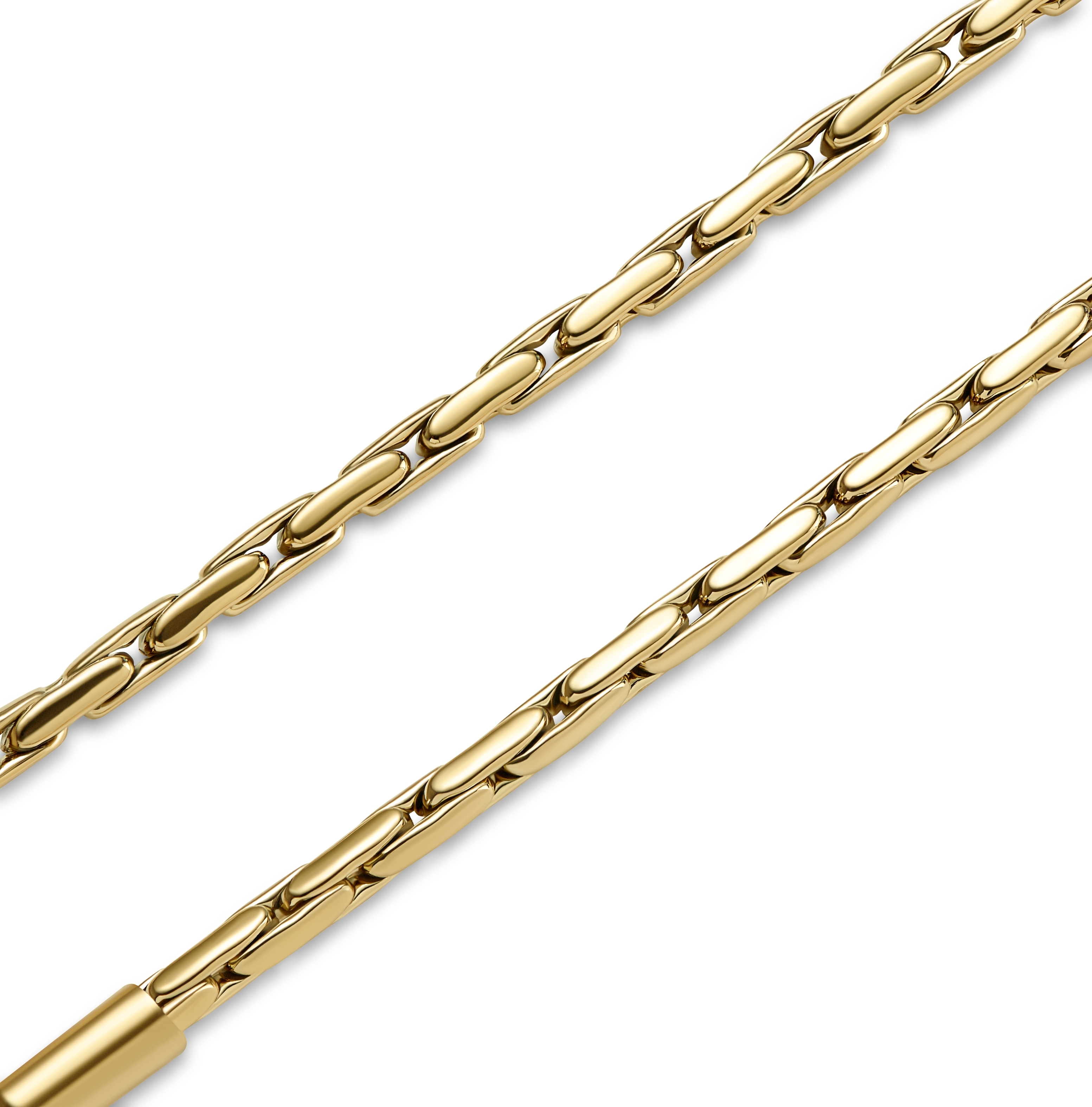 Essentials | 3 mm náramok s box retiazkou s obdĺžnikovými článkami v zlatej farbe - 6