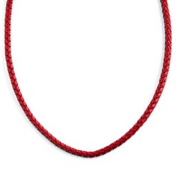 Tenvis | 1/5" (5 mm) Red Leather Necklace