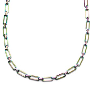 Amager | 8 mm Rainbow Stainless Steel Cable Chain Necklace