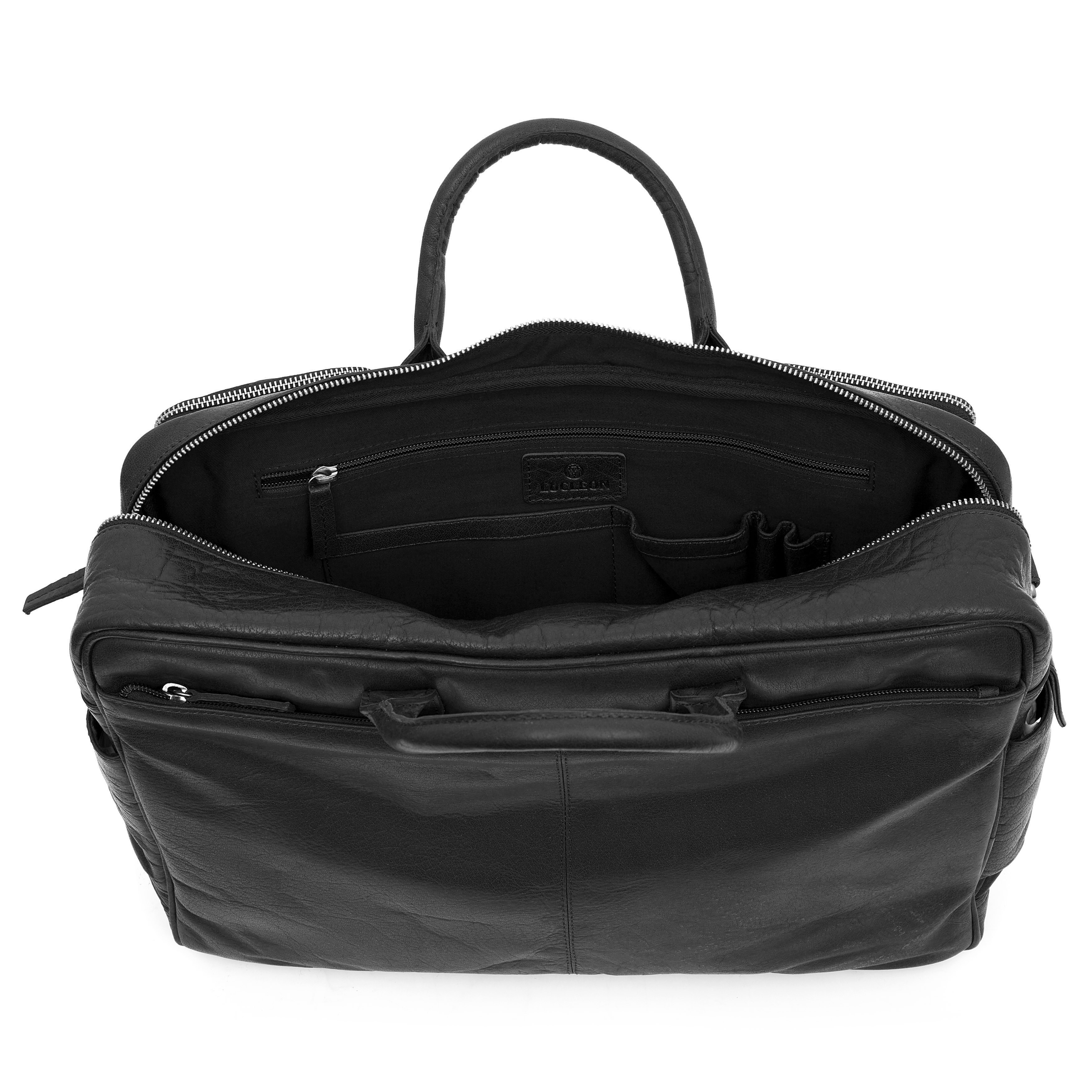 Sac de voyage Montréal Safari en cuir noir  - 9