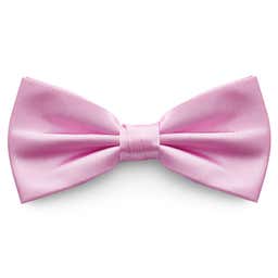 Shiny Baby Pink Basic Pre-Tied Bow Tie
